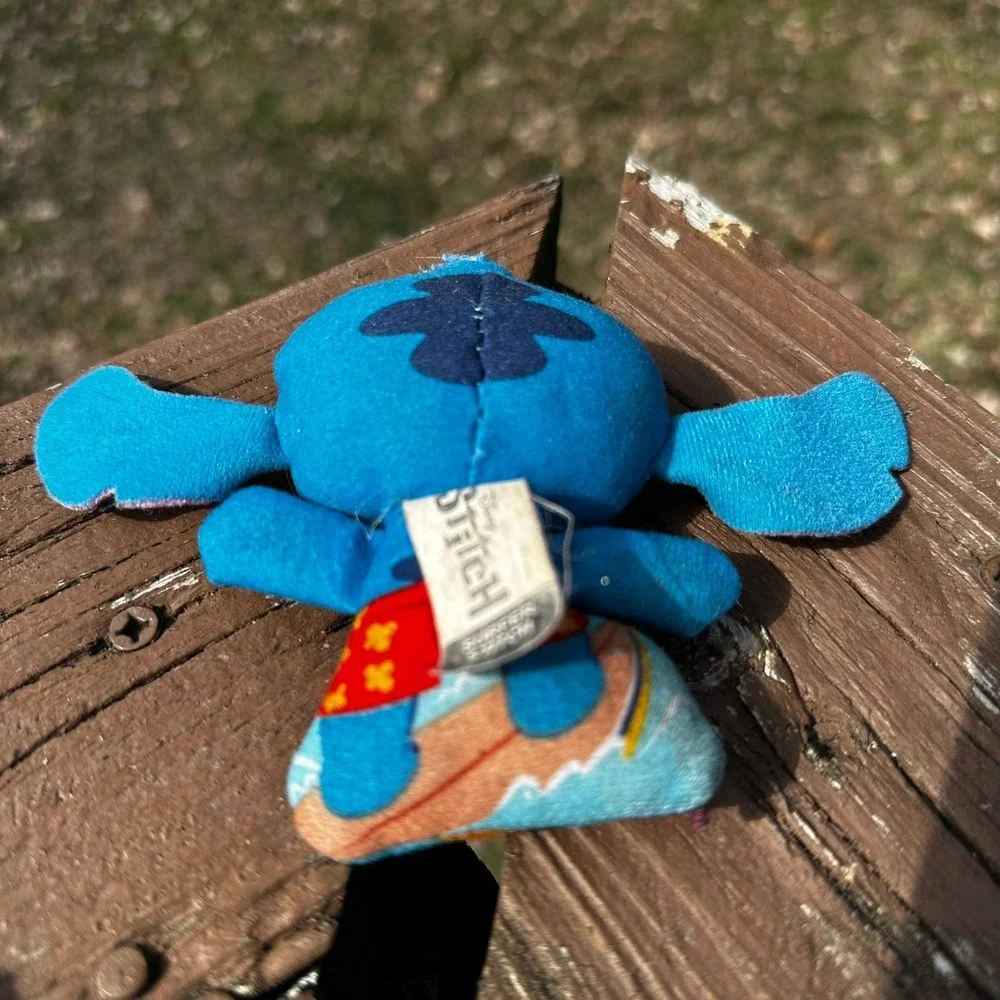 Disney Stitch Surfer Plush Small Blue 2002 McDonald's Lilo &‎ Stitch Toy